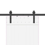 Sliding Door Hardware Kit 213,5 cm Steel Black