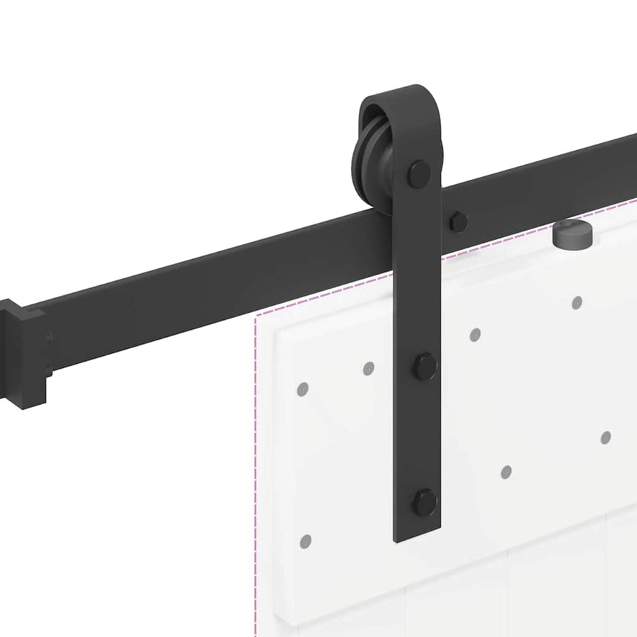 Sliding Door Hardware Kit 213,5 cm Steel Black