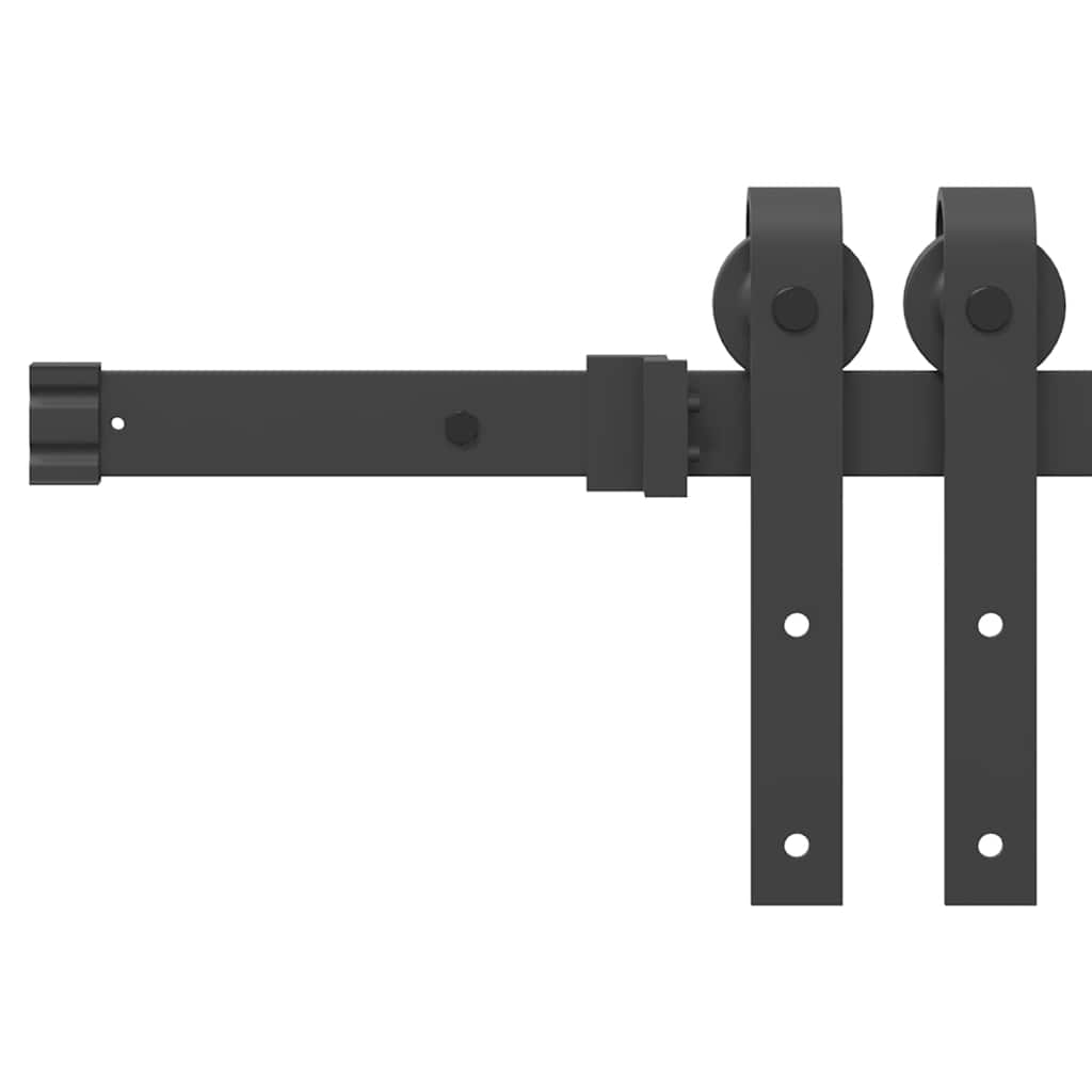 Sliding Door Hardware Kit 213,5 cm Steel Black
