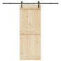 Sliding Door Hardware Kit 213,5 cm Steel Black