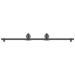 Sliding Door Hardware Kit 183 cm Steel Black