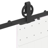 Sliding Door Hardware Kit 183 cm Steel Black - Extra Image