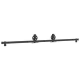 Sliding Door Hardware Kit 200 cm Steel Black - Close-Up Angle