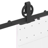 Sliding Door Hardware Kit 200 cm Steel Black - Extra Image