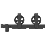 Sliding Door Hardware Kit 200 cm Steel Black - Extra Image