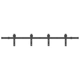 Sliding Door Hardware Kit 183 cm Steel Black