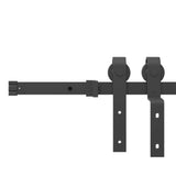 Sliding Door Hardware Kit 183 cm Steel Black - Extra Image