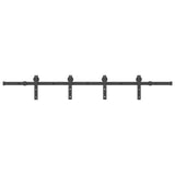 Sliding Door Hardware Kit 200 cm Steel Black