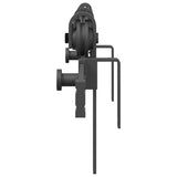 Sliding Door Hardware Kit 200 cm Steel Black - Rear View