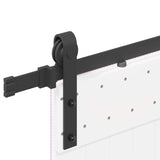 Sliding Door Hardware Kit 200 cm Steel Black - Extra Image