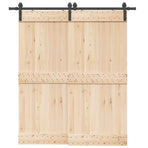 Sliding Door Hardware Kit 200 cm Steel Black