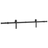 Sliding Door Hardware Kit 183 cm Steel Black - Front View