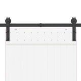 Sliding Door Hardware Kit 183 cm Steel Black