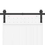 Sliding Door Hardware Kit 183 cm Steel Black - Low Angle