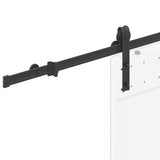 Sliding Door Hardware Kit 183 cm Steel Black - Extra Image
