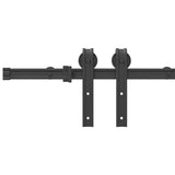 Sliding Door Hardware Kit 183 cm Steel Black - Extra Image