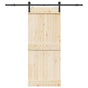 Sliding Door Hardware Kit 183 cm Steel Black