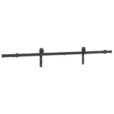 Sliding Door Hardware Kit 200 cm Steel Black - Close-Up Angle