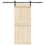 Sliding Door Hardware Kit 200 cm Steel Black