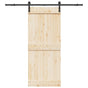 Sliding Door Hardware Kit 200 cm Steel Black
