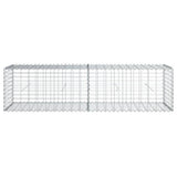 Gabion Basket with Cover 200x50x50 cm Galvanised Iron - Side View