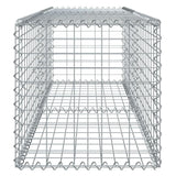 Gabion Basket with Cover 200x50x50 cm Galvanised Iron - Top-Down View
