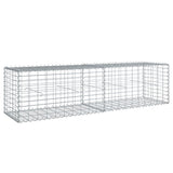 Gabion Basket with Cover 200x50x50 cm Galvanised Iron - 45-Degree Angle