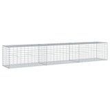 Gabion Basket with Cover 300x50x50 cm Galvanised Iron - 45-Degree Angle