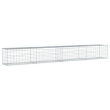 Gabion Basket with Cover 400x50x50 cm Galvanised Iron