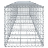 Gabion Basket with Cover 500x50x50 cm Galvanised Iron - Top-Down View