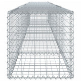 Gabion Basket with Cover 600x50x50 cm Galvanised Iron - Top-Down View