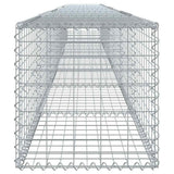 Gabion Basket with Cover 700x50x50 cm Galvanised Iron - Top-Down View