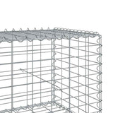 Gabion Basket with Cover 700x50x50 cm Galvanised Iron - Rear View