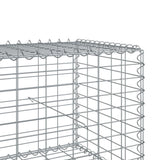 Gabion Basket with Cover 800x50x50 cm Galvanised Iron - Rear View
