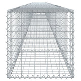 Gabion Basket with Cover 900x50x50 cm Galvanised Iron - Top-Down View