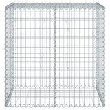 Gabion Basket with Cover 100x50x100 cm Galvanised Iron - Side View