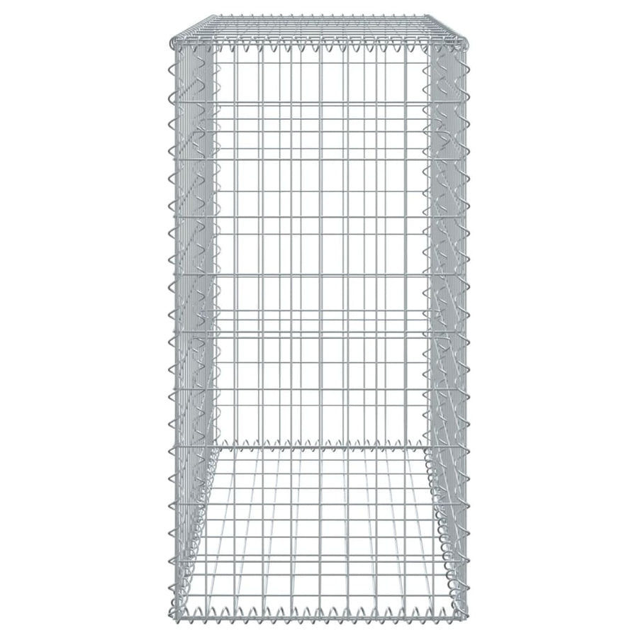 Gabion Basket with Cover 100x50x100 cm Galvanised Iron