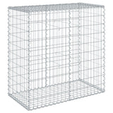 Gabion Basket with Cover 100x50x100 cm Galvanised Iron - 45-Degree Angle