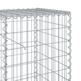 Gabion Basket with Cover 100x50x100 cm Galvanised Iron