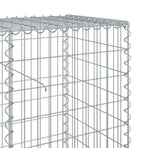 Gabion Basket with Cover 100x50x100 cm Galvanised Iron
