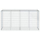 Gabion Basket with Cover 200x50x100 cm Galvanised Iron