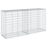 Gabion Basket with Cover 200x50x100 cm Galvanised Iron - 45-Degree Angle