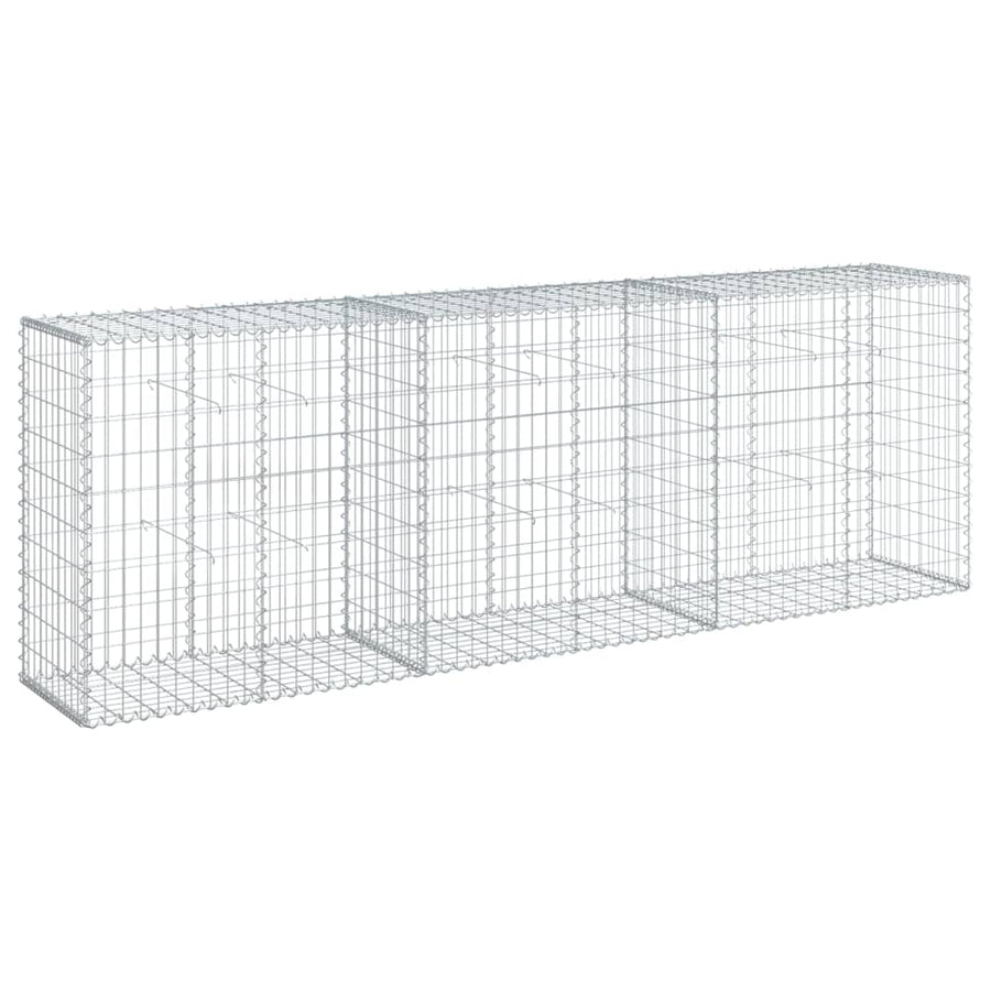 Gabion Basket with Cover 300x50x100 cm Galvanised Iron