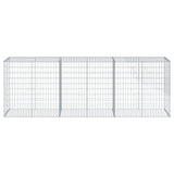 Gabion Basket with Cover 300x50x100 cm Galvanised Iron - Side View