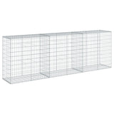 Gabion Basket with Cover 300x50x100 cm Galvanised Iron - 45-Degree Angle