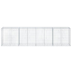 Gabion Basket with Cover 400x50x100 cm Galvanised Iron