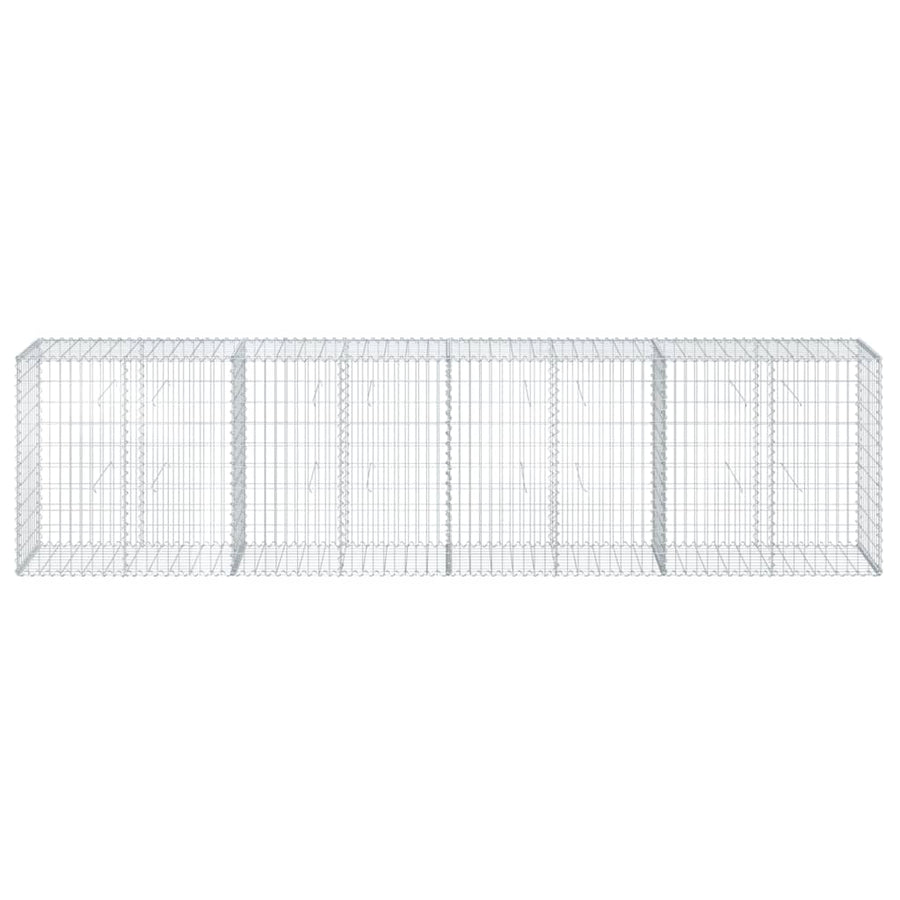 Gabion Basket with Cover 400x50x100 cm Galvanised Iron