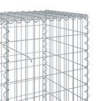 Gabion Basket with Cover 400x50x100 cm Galvanised Iron