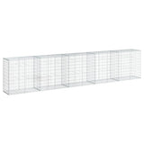 Gabion Basket with Cover 500x50x100 cm Galvanised Iron