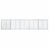 Gabion Basket with Cover 500x50x100 cm Galvanised Iron